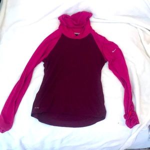 Nike dry fit long sleeve top with hood